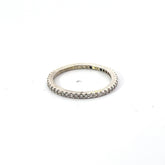 Pre-Owned Thomas Sabo 925 Clear CZ Thin Eternity Band Ring